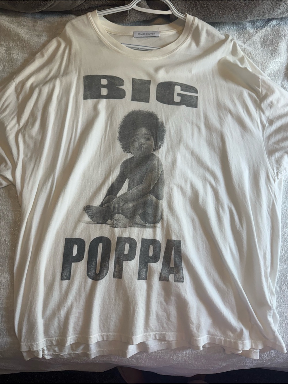 Daydreamer Cream Short Sleeve 'BIG POPPA' Graphic Tee